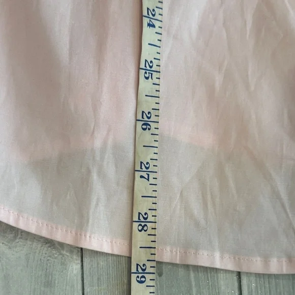 Rosie Pope Sz Medium Maternity Pink Button-Up Blouse w/White Collar & Cuffs NWT - Picture 12 of 12